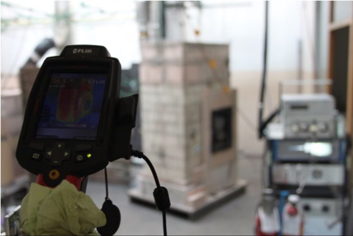 Messung der Wäremverteilung eines Kachelofens