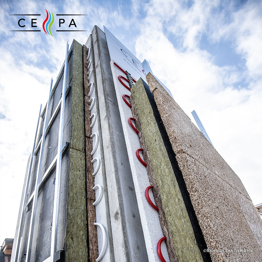 Fassadenelement des CEPA-Systems in nahaufnahme