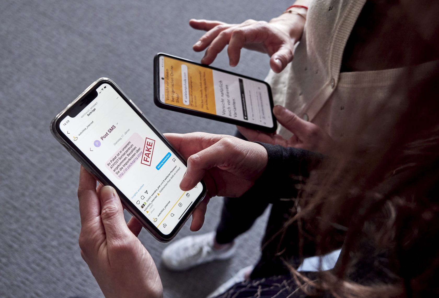 Safe-NEM Zwei Smartphones