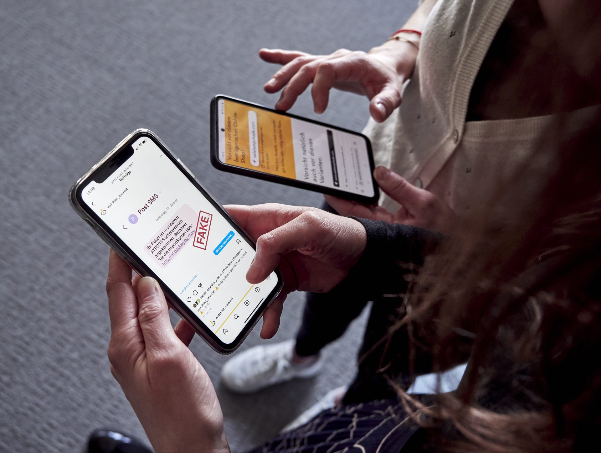 Safe-NEM Zwei Smartphones